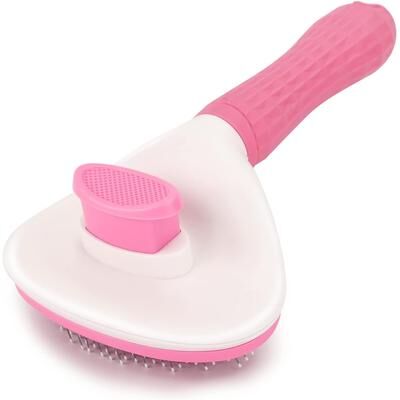 Happy Pet Pantry Gentle Pet Grooming Brush For Dogs & Cats Rounded Deshedding Brush With Anti Slip Handle Gentle Pet Grooming Brush For Dogs & Cats Rounded Deshedding Brush With Anti Slip Handle