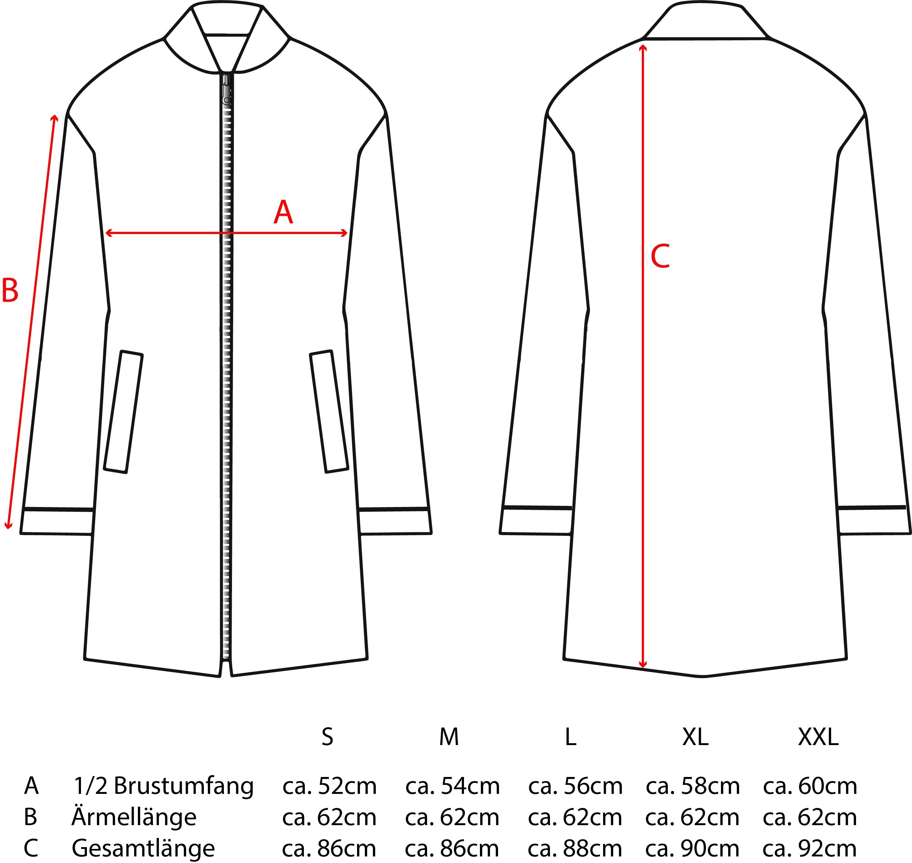 Kurzmantel ZWILLINGSHERZ "Sunday Breakfast", Damen, Gr. XL, rosa (pink), Sweatware, Obermaterial: 50% Baumwolle, 50% Polyester, Mäntel Kurzmantel, grosse Stickerei hinten, Reissverschluss und Taschen pink XL
