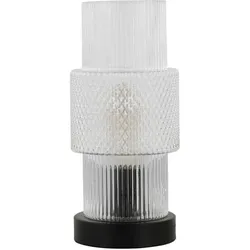 HOME DELUXE Kleine Tischlampe aus Glas YUKI - Transparent
