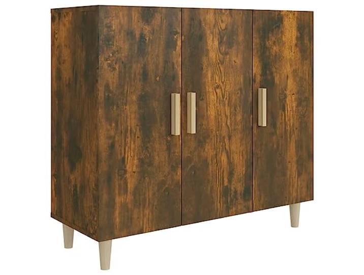 vidaXL Sideboard Kommode Anrichte Schrank Beistellschrank Mehrzweckschrank Standschrank Wohnzimmer Flur Räuchereiche 90x34x80cm Holzwerkstoff