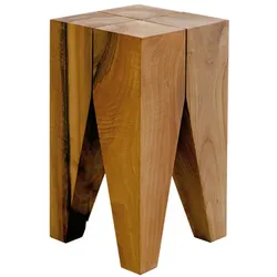 Hocker Backenzahn E15 Eiche geölt braun, Designer Philipp Mainzer, 27x47x27 cm