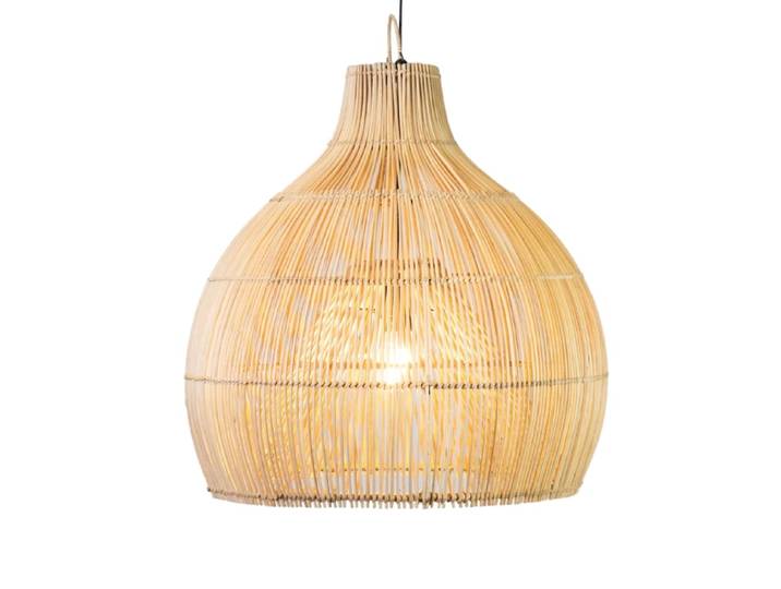 Suspension en rotin conique 50x50
