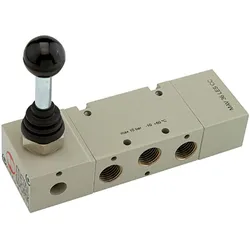 Riegler, Zubehör Maschine, 5/3-Wegeventil, man. 90° Hebel, G 1/4, Mitte geschlossen, rastend