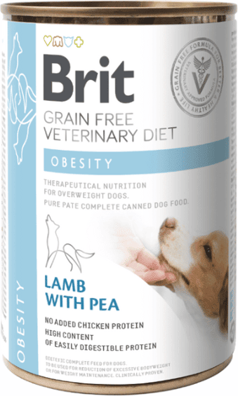 Brit Ração Veterinária para Cães Obesidade Cordeiro 6 unid x 400g