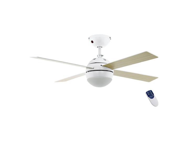 EGLO LED Deckenleuchte LOSCIALE , weiß (weiß, braun), 1, Ø 106,6cm H: 36cm, 1 Stk., Leuchten, Ventilator mit Beleuchtung - E27 - 3 Geschwindigkeiten - 4 Flügel, LED Deckenleuchte
