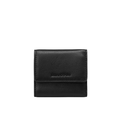 Geldbörse MARC O'POLO "aus softem Rindleder", Damen, schwarz, Leder, unifarben, Kleinlederwaren