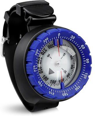 Multisell Products Hub Digital Underwater Diving Compass Waterproof Professional Scuba Navigator Watch For Swimming & Outdoor Adventures blue