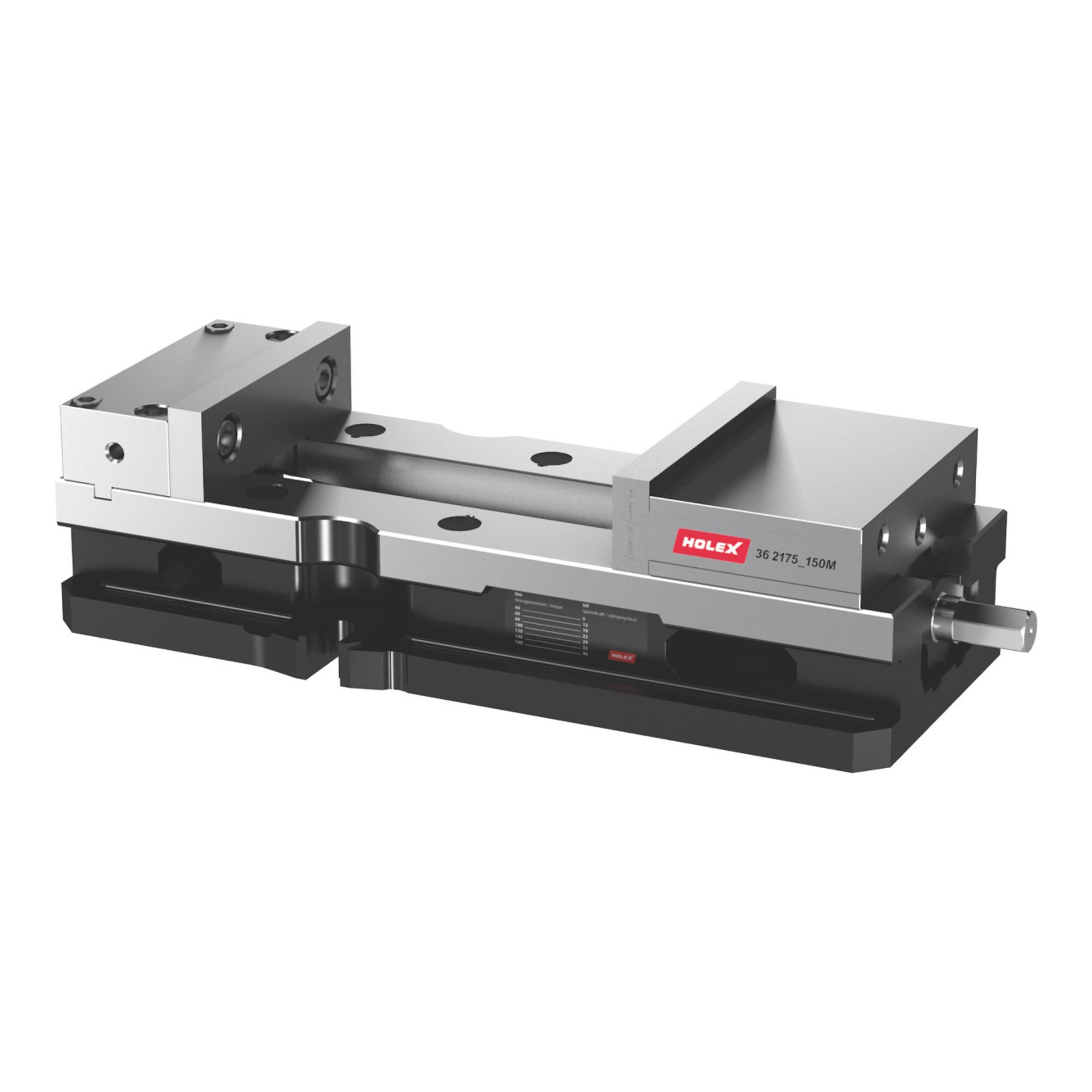 Holex Stationärer Maschinenschraubstock aus Grauguss mit Prismenbacken (Typ:150I) für Bohr- und Fräsmaschinen, 362175 150l (362175 150I)