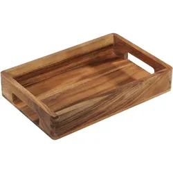 Tablett ZASSENHAUS (BHT 22x6x33 cm) - braun - BHT 22x6x33 cm