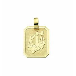 Sternzeichenanhänger ADELIA ́S "Sternzeichen Anhänger Waage 333 Gold ( 8K )", gold, Schmuckanhänger, Damen, Waage, Gold, Goldanhänger Waage