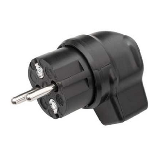 Kalthoff Vollgummi-Winkelstecker 341/Gu/Wi 341006, 250V schwarz, IP44