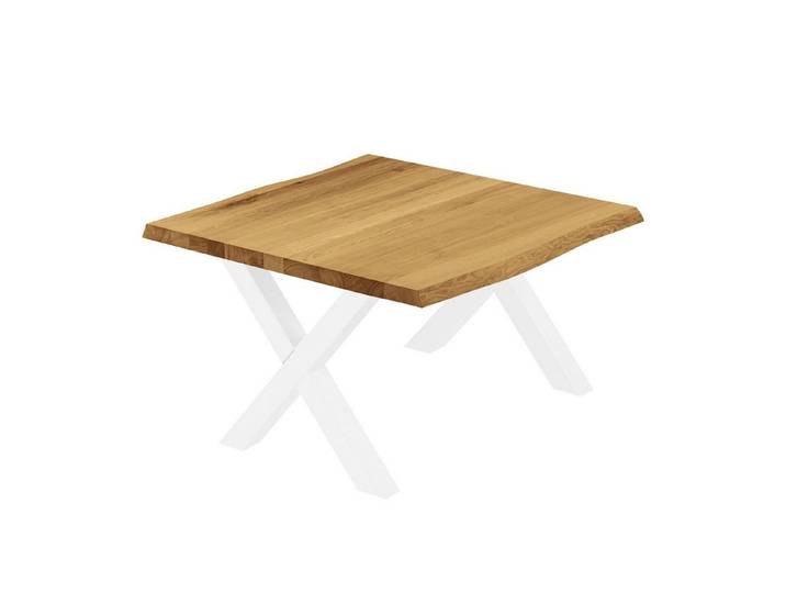 LAMO Manufaktur Baumkantentisch Design Esstisch Massivholz inkl. Metallgestell (1 Tisch), Baumkante massiv