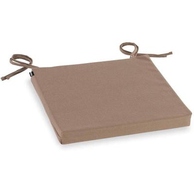 Stuhlkissen H.O.C.K. "Classic Uni Outdoor", braun (braun, unifarben), B:40cm H:4cm L:40cm, Polyacryl, Dekokissen_Sitzkissen_Kissenhüllen, Stuhlkissen, wasser- und schmutzabweisend