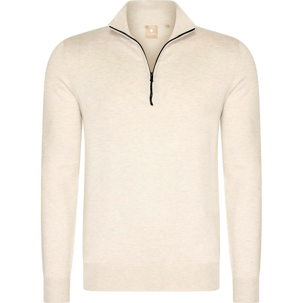 Solution Trui Simon Zipper Knit Beige