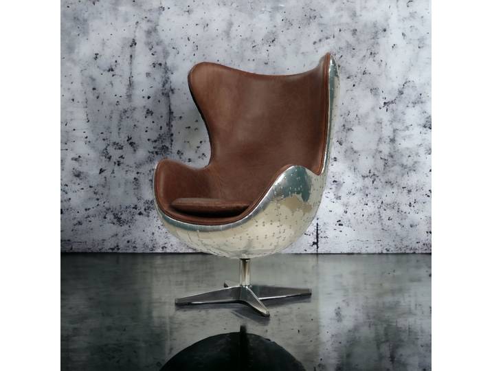 Fauteuil Aviateur Jacob's en Cuir - Montaigne Brown