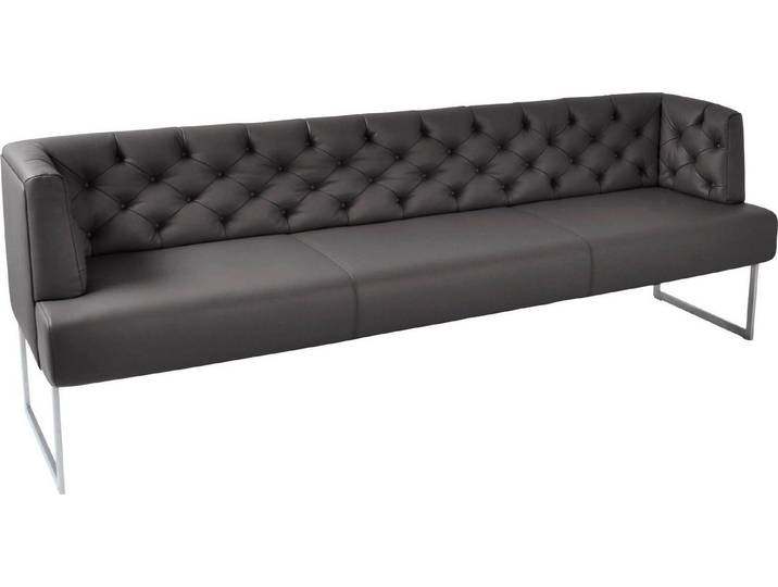 K+W Komfort & Wohnen Polsterbank Creso, im modernen Chesterfield-Look, Füße in Edelstahl-Optik