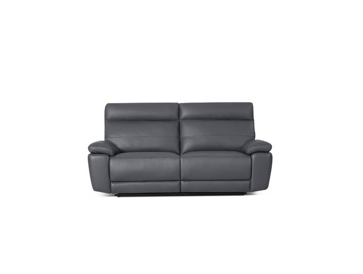 3-Sitzer Ledersofa Sao Paulo - Echtleder Grau, 207 cm