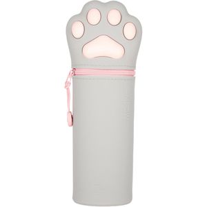 Legami Federmäppchen Kawaii 2-in-1 Kitty, KA0022, Schlamperetui, aus Kunststoff, grau / rosa
