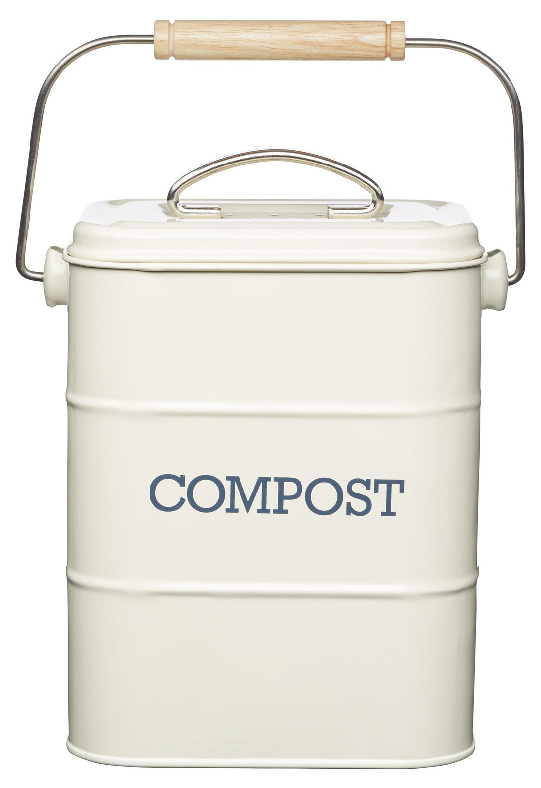 KitchenCraft Living Nostalgia Compostbak - Crème - Staal