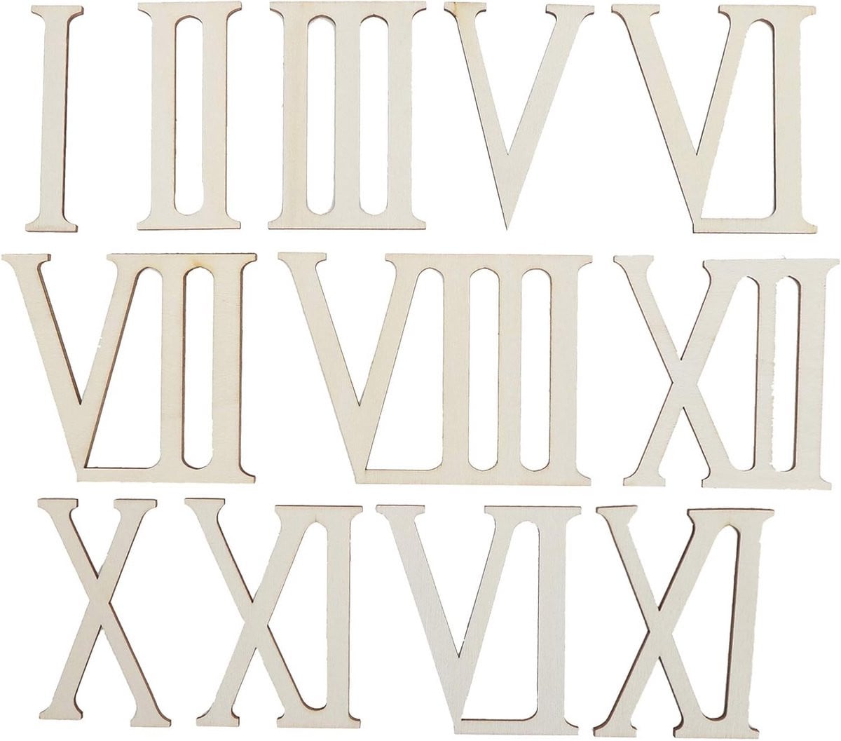 Houten Romeinse Cijfers voor DIY Decoratie en Tafeldecoratie