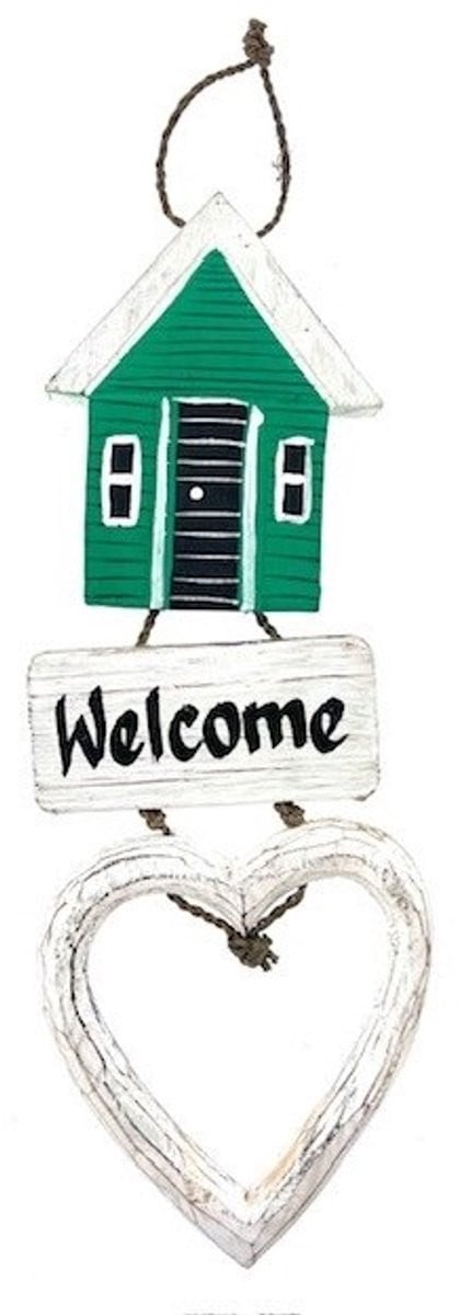 Guirlande huisje Hamza Welcome groen