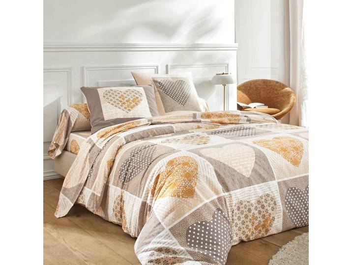 Linge de lit Lovely en coton imprimé coeurs - Blancheporte