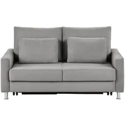 Schlafsofa hellgrau - Mikrofaser Fürth ¦ grau ¦ Maße (cm): B: 166 H: 90 T: 95.0