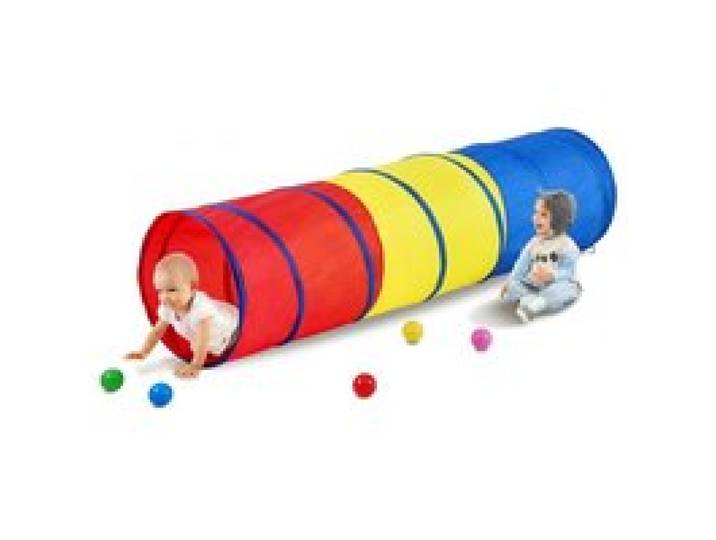 VEVOR Tente tunnel de jeu pour enfants pour tout-petits, jouet tunnel coloré pop-up pour bébé ou animal de compagnie, pliable pour garçon et fille, intérieur et extérieur rouge/jaune/bleu multicolore