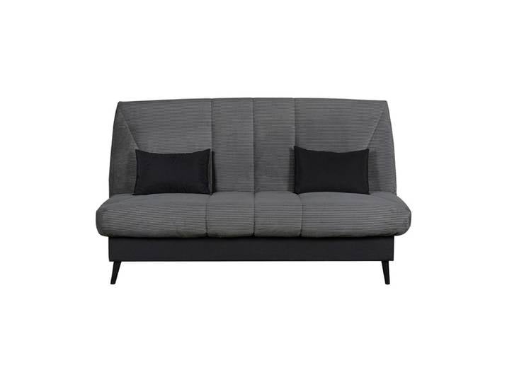 Banquette-lit clic-clac CARESSE tissu velours gris