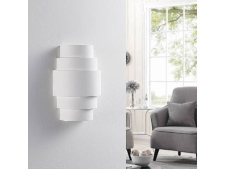 Wandlampe Marit Lindby, dimmbar, weiß / opal, für Wohn- / Esszimmer, Gips / Ton, Modern, Wandleuchte, Wandlampe Innen