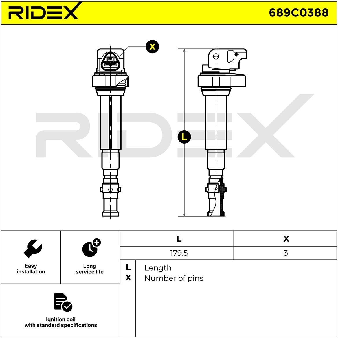 RIDEX 689C0388 Ignition coil