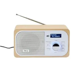Halterrego Radio DAB+/DAB/FM, connexion Bluetooth, double alarme, écran LCD, Luminosité rég (DAB, DAB+, FM, Bluetooth), Radio
