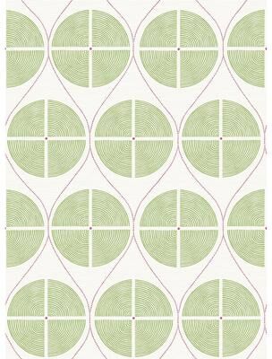A-Street Prints Luminary Green Ogee Wallpaper