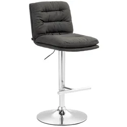 CLP Barhocker Damar Stoff chrom   Farbe: dunkelgrau, Gestell Farbe: chrom
