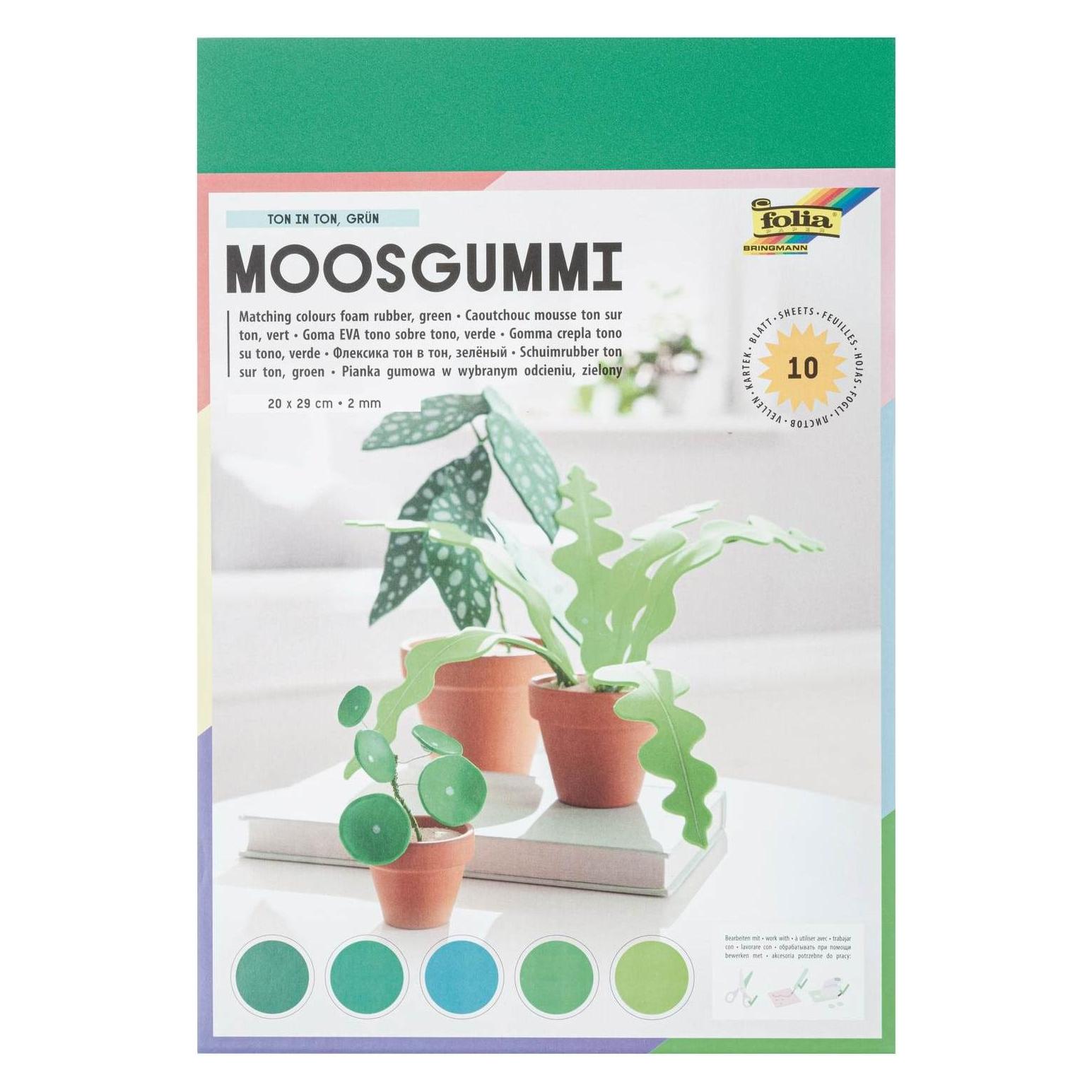 Folia Moosgummi-Set Ton in Ton grün (231094)