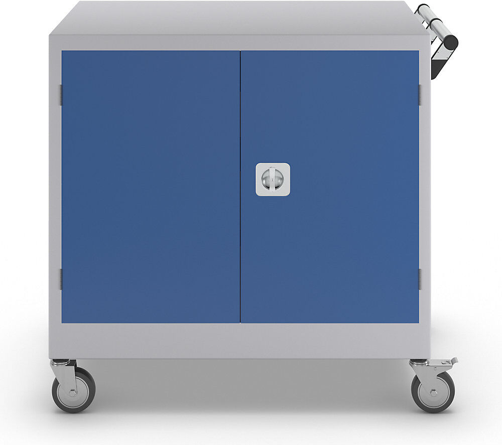 kaiserkraft Fahrschrank, HxBxT 920 x 920 x 610 mm, enzianblau RAL 5010