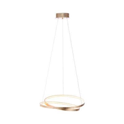 PAUL NEUHAUS Pendelleuchte "ROMAN", gold (goldfarben), 1, Ø 55cm H: 120cm, 1 Stk., Leuchten, LED, dimmbar, Simply Dim, Memory, nach Trennung vom Netz, Pendelleuchte