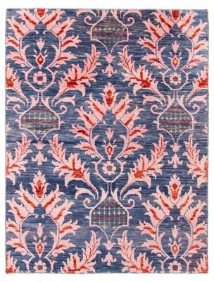 ECARPETGALLERY Hand-knotted Mystique Dark Blue Wool Rug - 4'7 x 6'1