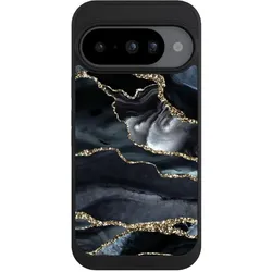Nivocase Handyhülle für Google Pixel 10 Hülle NIVOpure Case Schwarz Glitzer Look Marmor Trends (Google Pixel 10), Smartphone Hülle, Schwarz