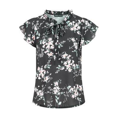 Kurzarmshirt CLOUD 5IVE "CLOUD 5IVE Top", Damen, Gr. L, schwarz, 100% Polyester, normal, Rundhals, Shirts