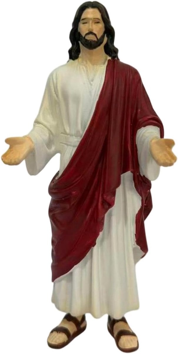 Gedetailleerd Jezus Christus standbeeld voor op tafel, 17 cm