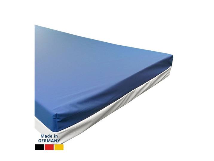 Komfortschaummatratze Premium Pflegematratze mit Sitzkanten, Wasserdichter Bezug, Heimpflege, AM Qualitätsmatratzen, 14 cm hoch, 90x200 cm