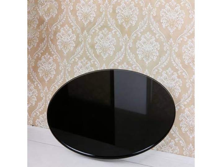 Tischplatte aus Glass, 1/4 Zoll Dicke, Schwarze Gehärtete Glastischplatte Rund, Leicht zu Reinigen, Sichere Kanten, mit Glatter Kante, für Speisen, Kaffee, Beistelltische(88CM(34.6IN))