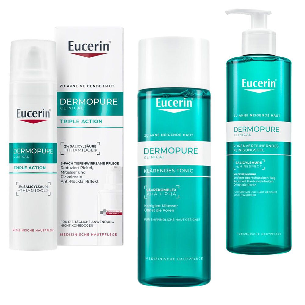 Eucerin Dermopure Clinical Porenverfeinerndes Reinigungsgel + K 1 St Set