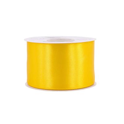 Creativery 50mm Satinband 25m Schleifenband Geschenkband Dekoband Breites Stoffband Gelb