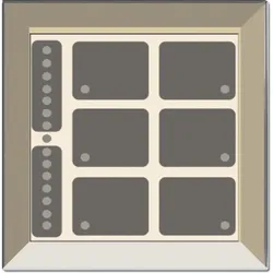Issendorff Glas-Tastenfeld rahmenlos LCN - GTS8C