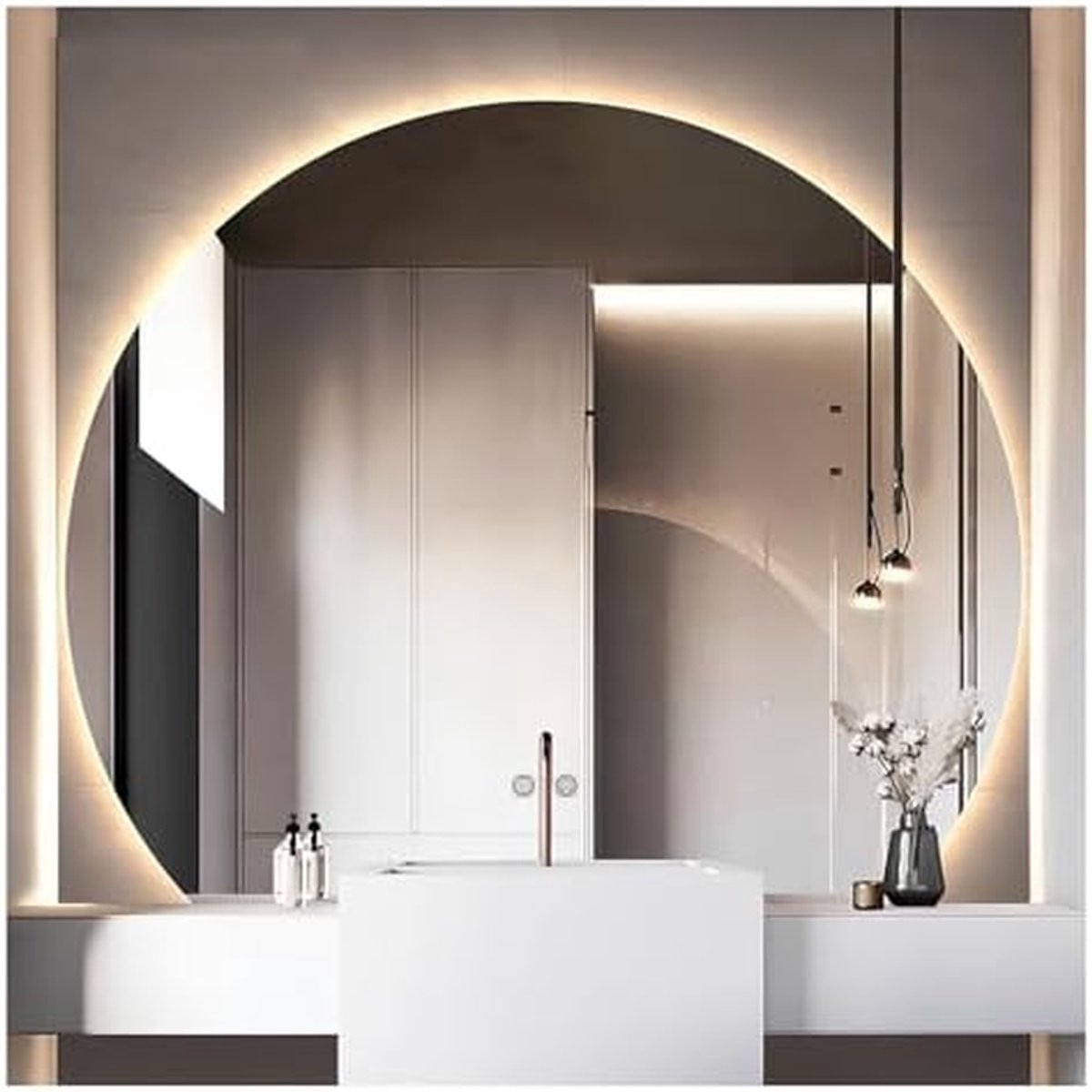 Cut Down LED Badkamerspiegel met Verlichting en Anti-condens Functie