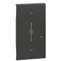 Legrand KG43M2 LivingNow 2-modulige Taste für Rollladen-Wandsender with Netatmo, Farbe Black