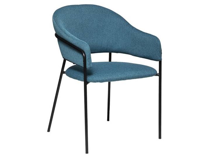 Fauteuil  Siron  en tissu chiné Atmosphera - Bleu canard