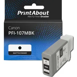 Druckerpatrone kompatibel mit Canon PFI-107MBK - Mattschwarz